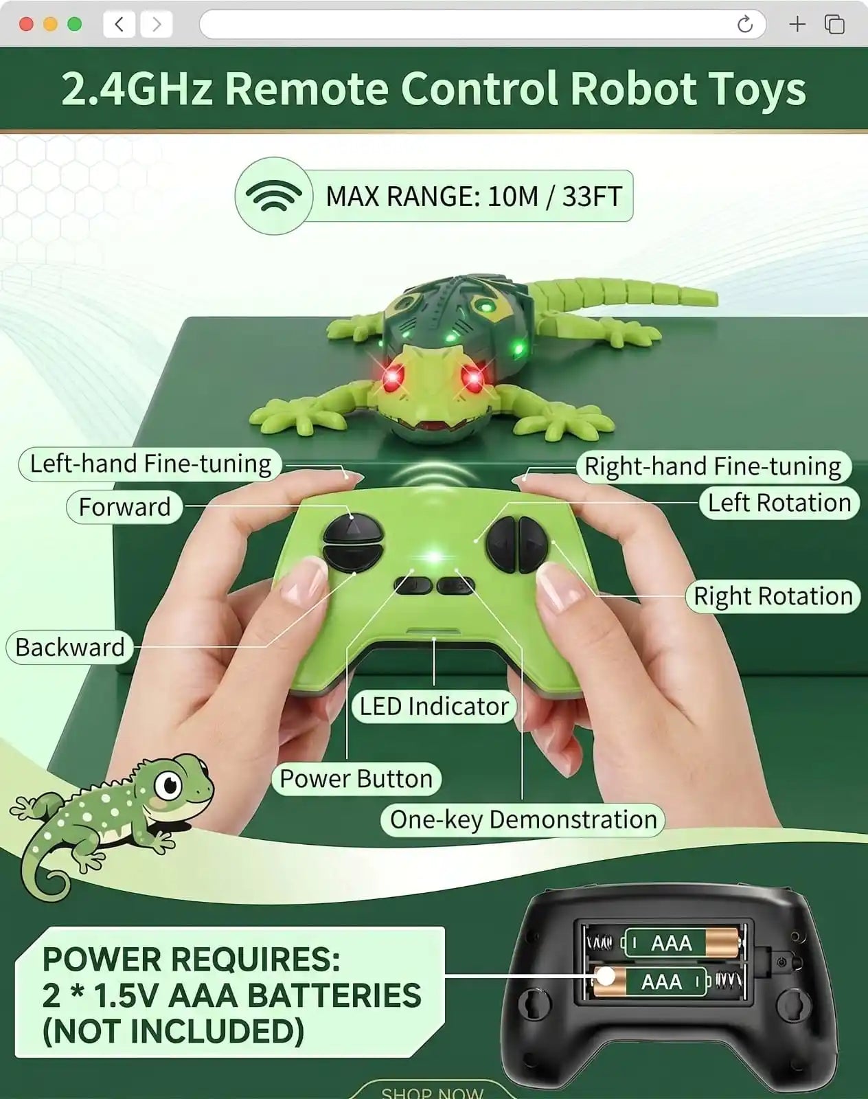 Remote Control Toy Lizard rechargable