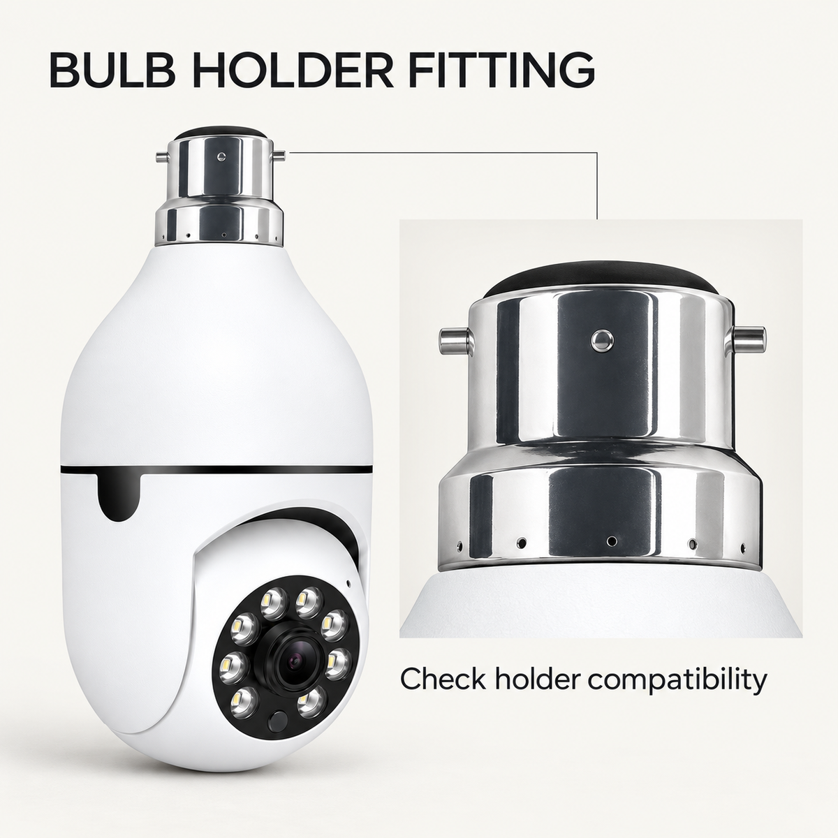 Bulb-holder fitting detail; check holder compatibility