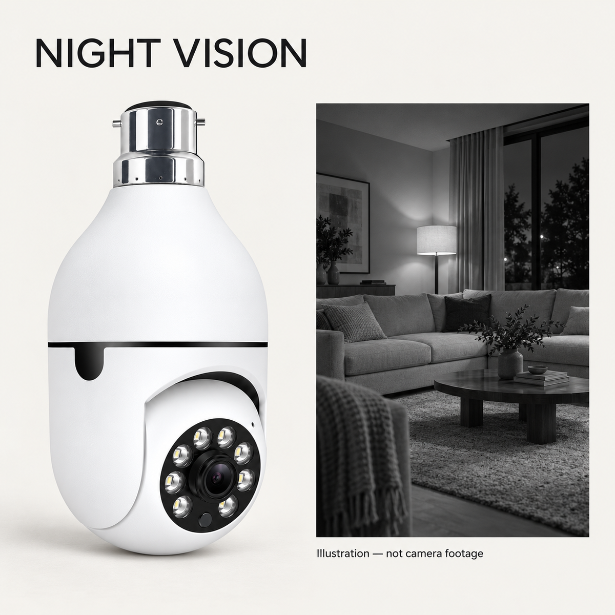 Night Vision — illustrative scene, not camera footage
