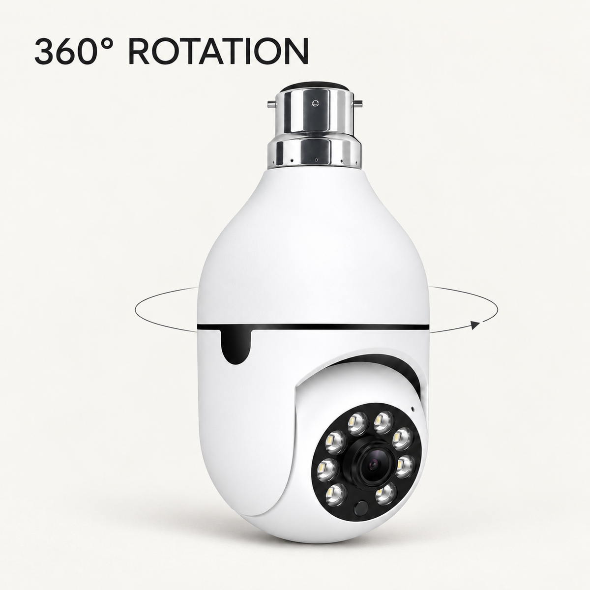 Bulb Holder CCTV Camera with 360-degree rotation