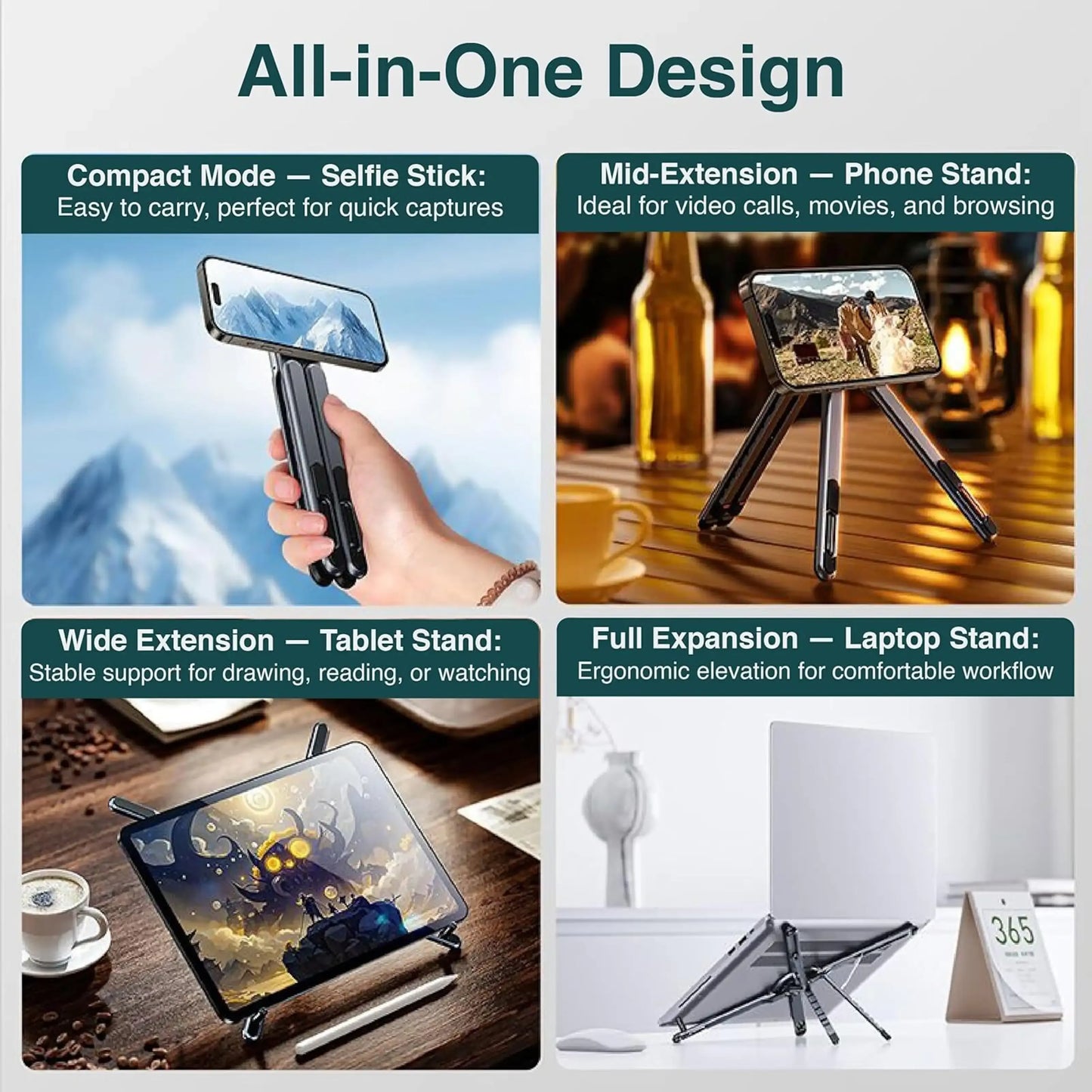3 in one Stand for Laptop and Smart phone