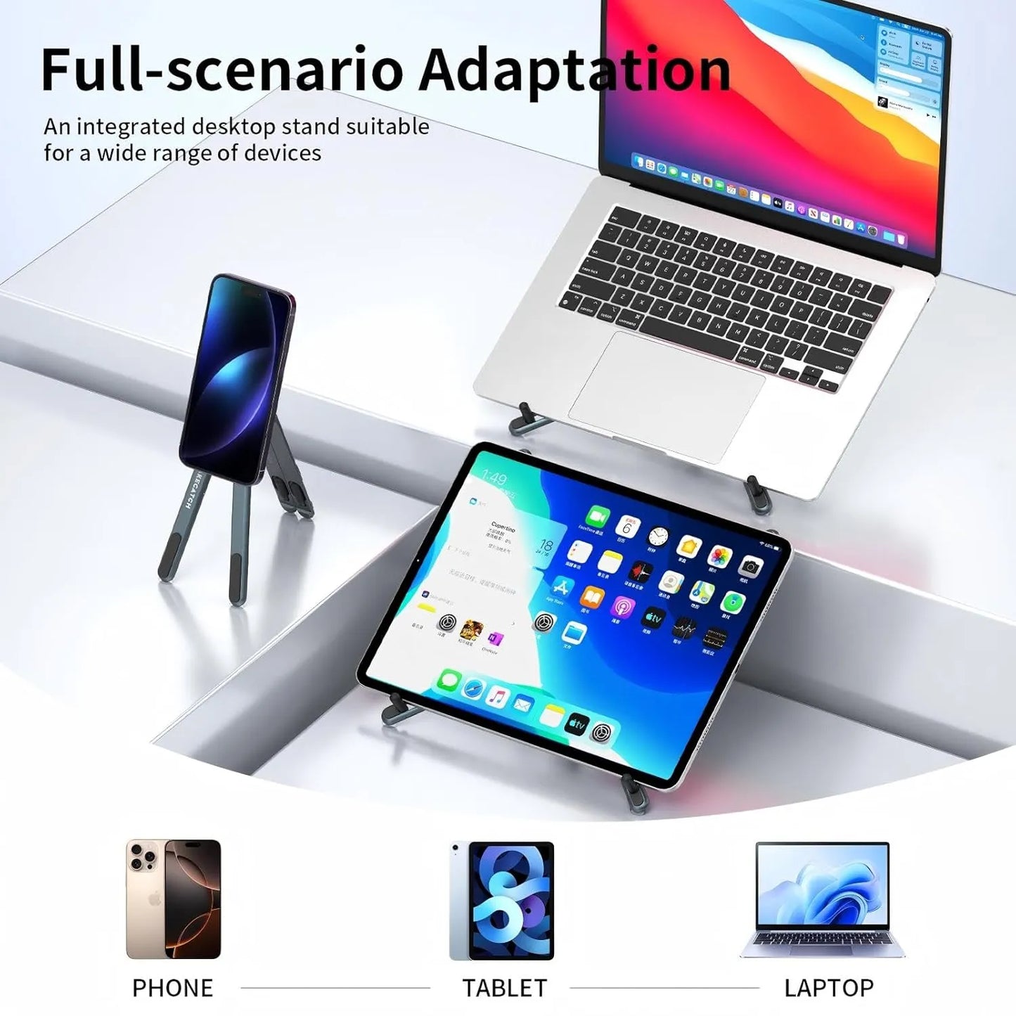 3 in one Stand for Laptop and Smart phone